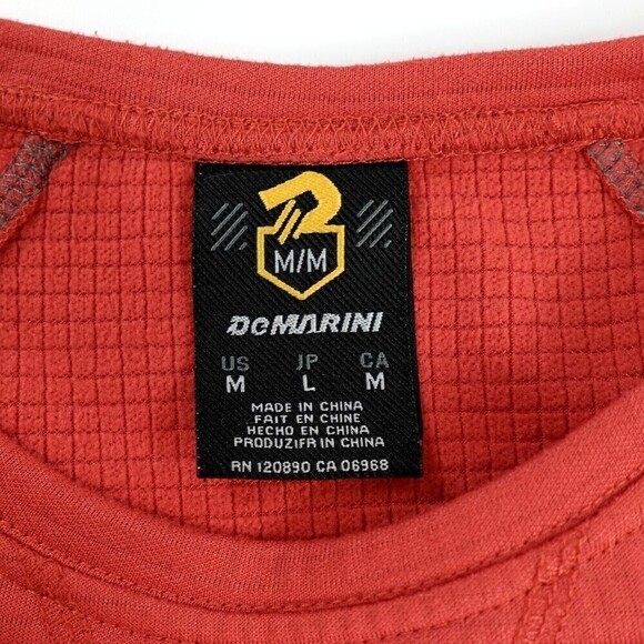 Demarini Baseball Shirt Mens Medium Red Raglan Heater Fleece Logo Pullover Top - Picture 2 of 13